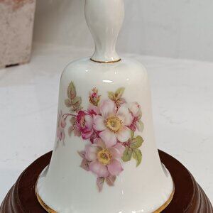 Vintage Bone China Dinner bell - Wild Roses Pattern